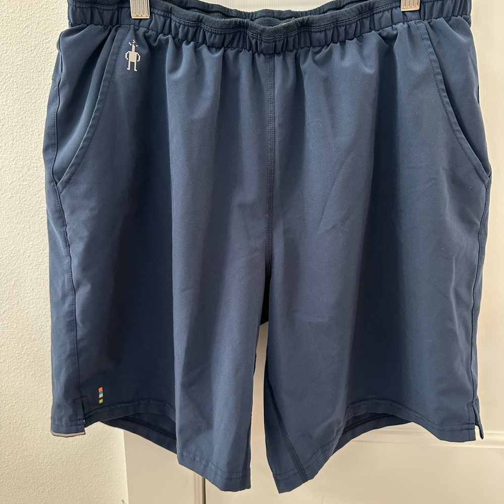 Smartwool Men's Athletic Navy Shorts. Wool lined. Size M